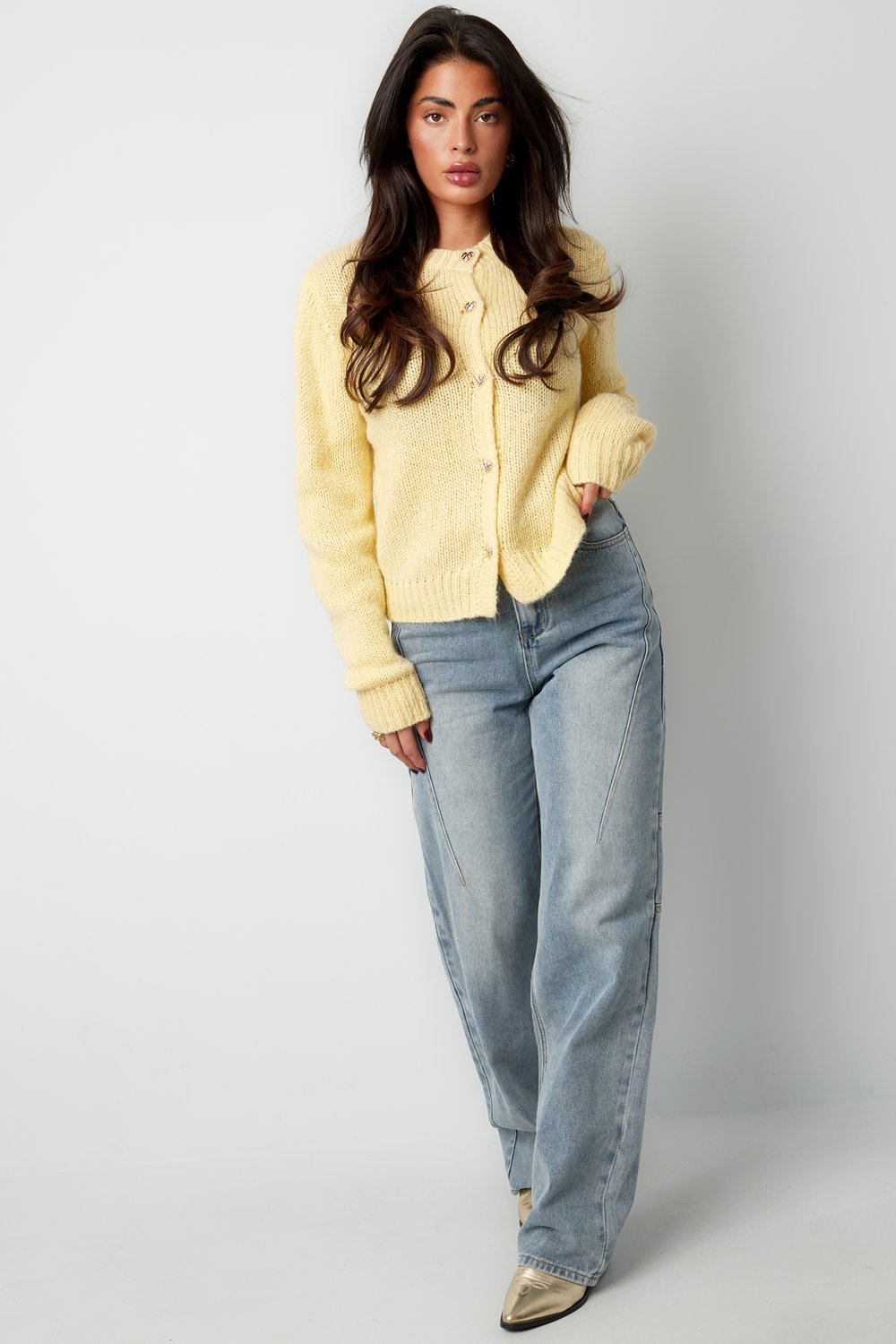 Cardigan lavorato a maglia Love h5Immagine17